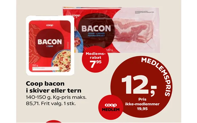 Coop Bacon I Skiver Eller Tern product image