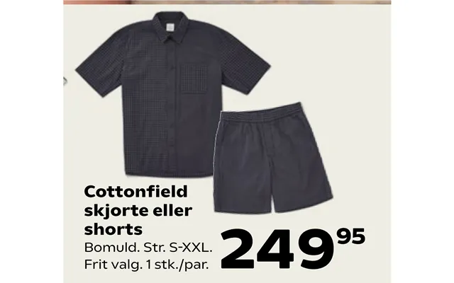 Cotton field shirt or shorts product image