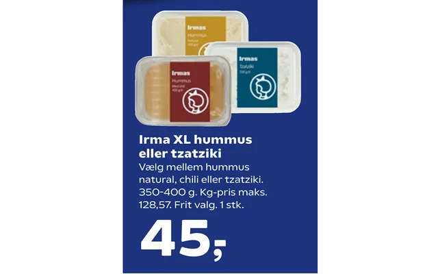Irma xl hummus or tzatziki product image