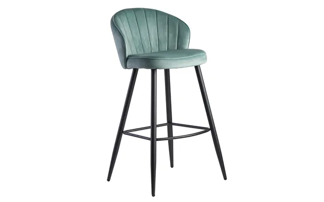 Designer Barstol I Fløjl - Lysegrøn product image