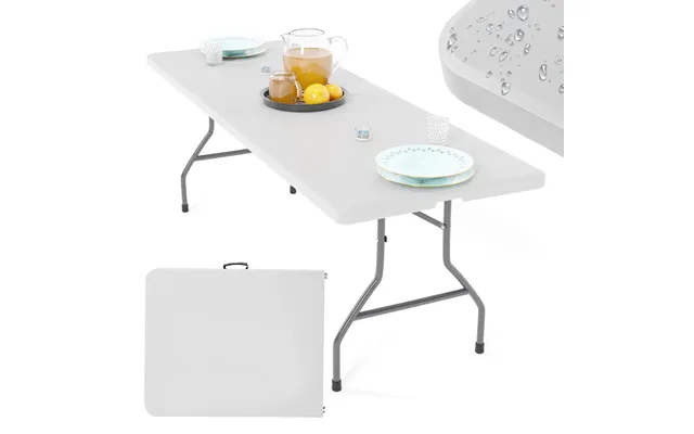 Klapbord - 183 Cm Far, To 8 People, Foldable, Portable, 150 Kg, White product image
