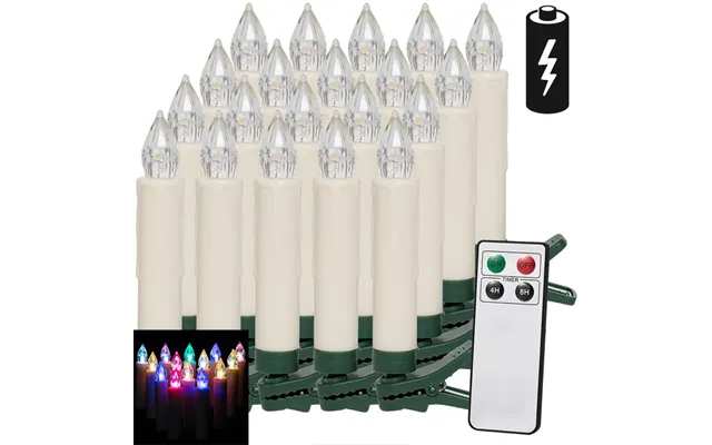 Led Juletræslys Sæt Med 20 Flerfarvede Med Batterier product image