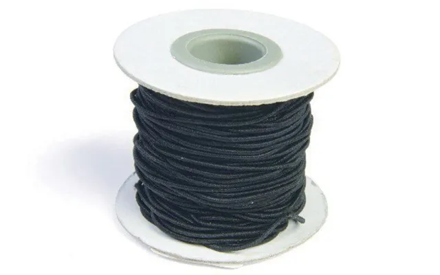Elastiksnor 1,2 Mm X 25 M Sort