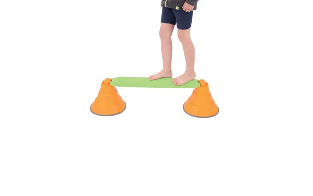 Gonge Build-n-balance Balance Bropillesæt Med Log Planke - H 24 Cm