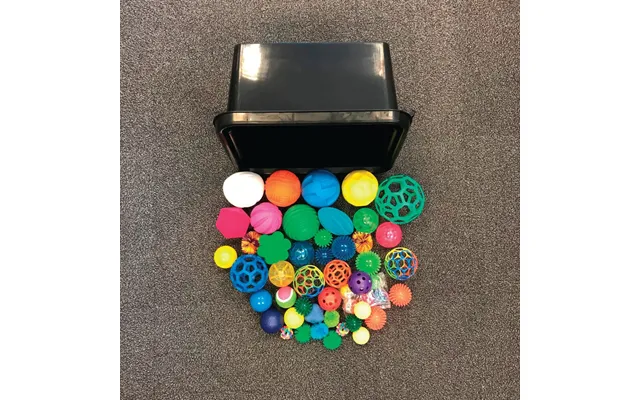 Sansebolde I Kasse Med 50 Assorterede Sensoriske Bolde - 3 År