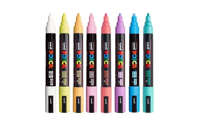 Uni Posca Tuscher Pc-5m - 8 Bløde Farver