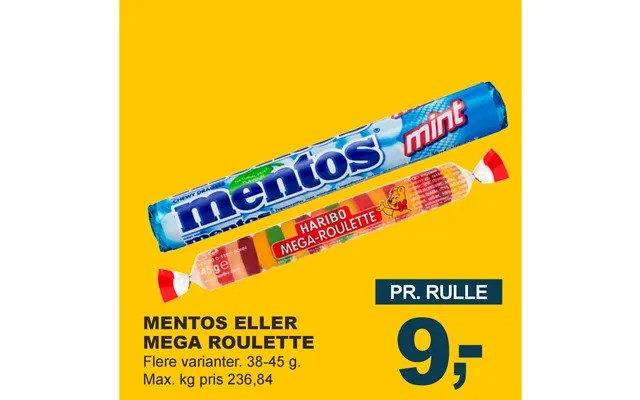Mentos or mega roulette product image