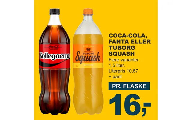 Coca-cola, Fanta Eller Tuborg Squash product image