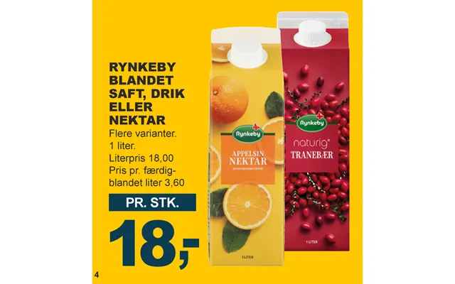 Rynkeby Blandet Saft, Drik Eller Nektar product image