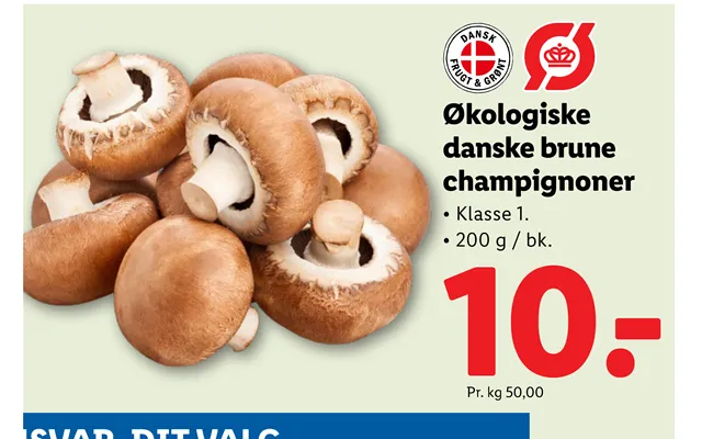 Organic danish brown mushrooms product image