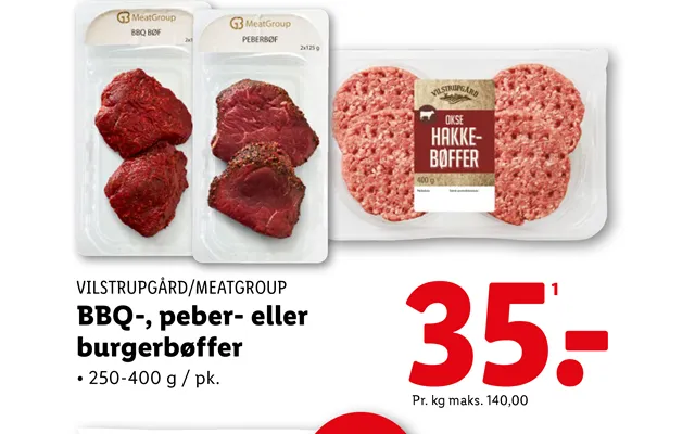 Bbq-, Peber- Eller Burgerbøffer product image