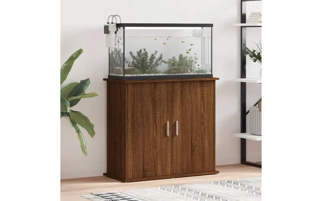 Akvariebord 81x36x73 Cm Konstrueret Træ Brun Egetræsfarve