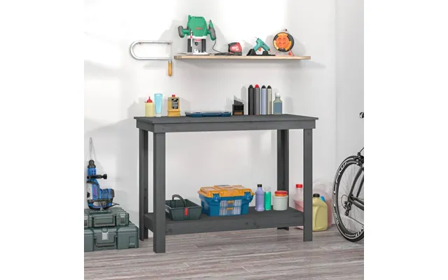Arbejdsbord 110x50x80 Cm Massivt Fyrretræ Grå