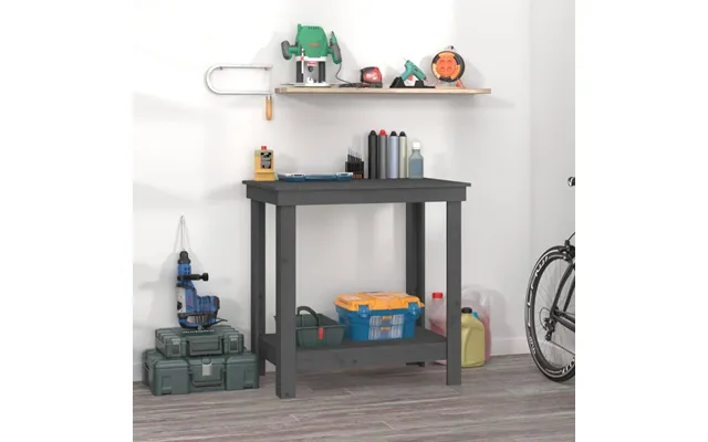 Arbejdsbord 80x50x80 Cm Massivt Fyrretræ Grå