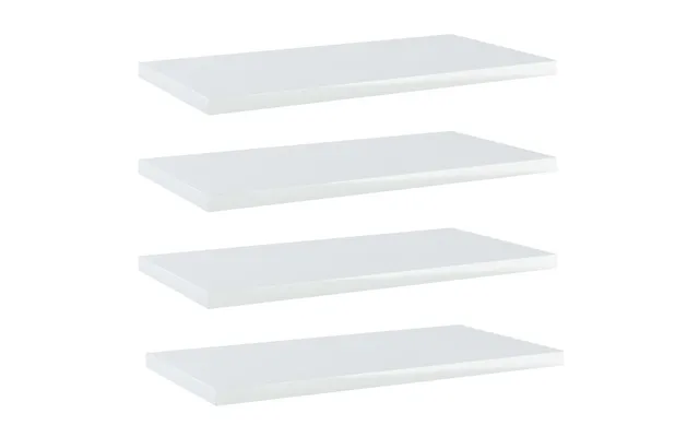 Bookshelves 4 Paragraph. 40x20x1,5 Cm Designed Wood White High Gloss product image
