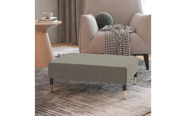 Fodskammel 78x56x32 Cm Fløjl Lysegrå