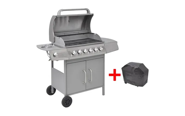 Gasgrill 6 1 Grillzoner Sølvfarvet