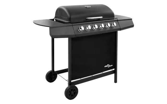 Gasgrill 6 Brændere Sort