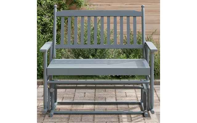 Gyngebænk 118x70x104,5 Cm Massivt Poppeltræ Grå
