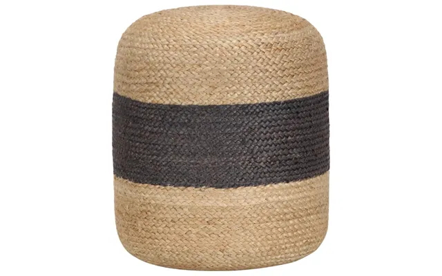Håndlavet Puf 40 X 45 Jute Mørkegrå