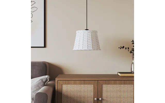 Lampeskærm Til Loftlampe Ø25x17 Cm Flet Hvid
