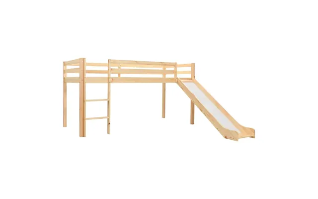 Loftseng Til Børn Med Rutsjebane Og Stige Fyrretræ 97 X 208 Cm