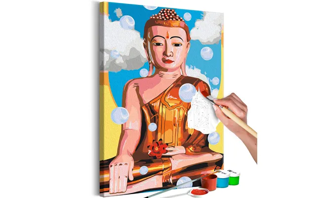 Mal Selv Billede - Levitating Buddha 40 X 60 Cm