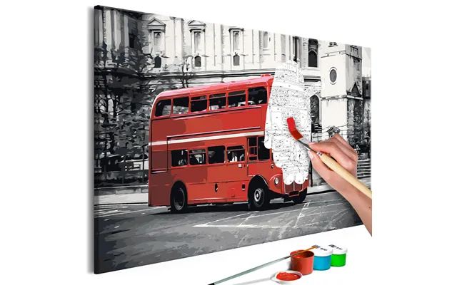 Mal Selv Billede - London Bus 60 X 40 Cm