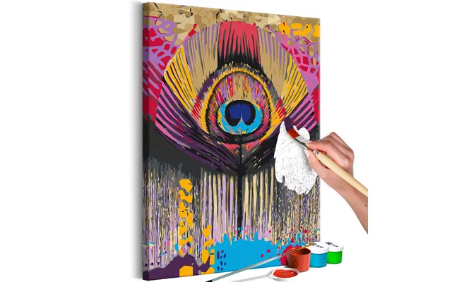 Mal Selv Billede - Peacock Composition 40 X 60 Cm