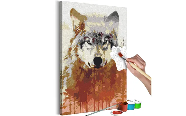 Mal Selv Billede - Wolf And Forest 40 X 60 Cm