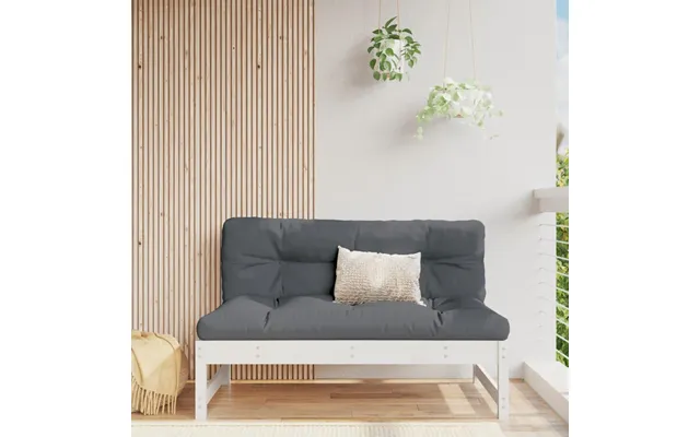 Midtermodul Til Sofa 120x80 Cm Massivt Fyrretræ Hvid