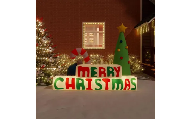Oppustelig Merry Christmas-dekoration Med Led'er 197 Cm