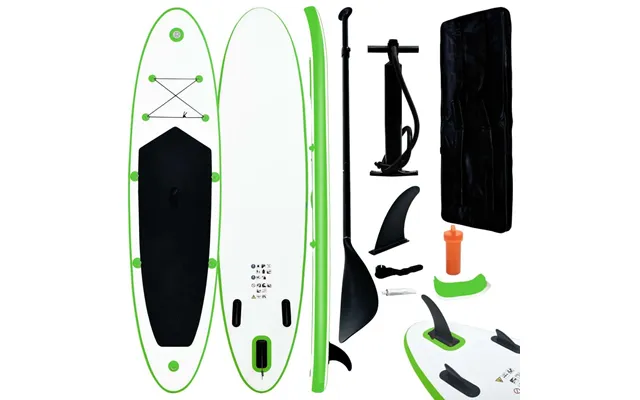 Oppusteligt Paddleboardsæt Grøn Og Hvid