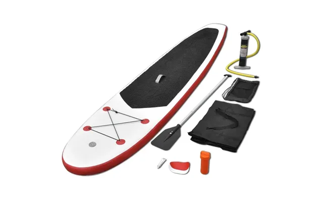 Oppusteligt Standup-paddleboardsæt Rød Og Hvid