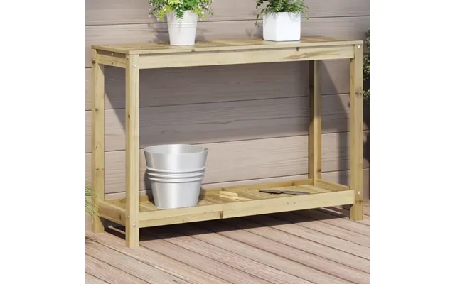 Plantebord Med Hylde 108x35x75 Cm Imprægneret Fyrretræ