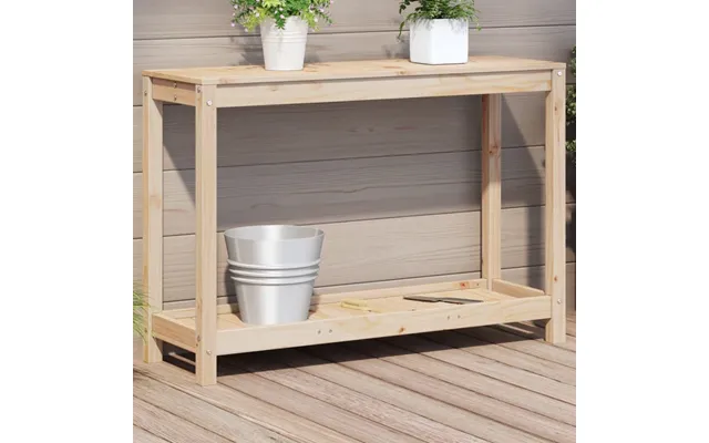 Plantebord Med Hylde 108x35x75 Cm Massivt Fyrretræ