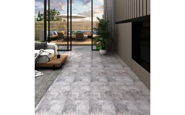 Selvhæftende Pvc-gulvplanker 5,21 M 2 Mm Cementbrun