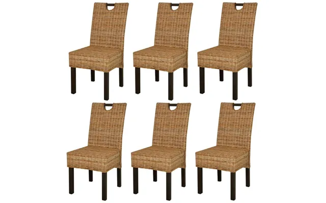 Spisebordsstole 6 Stk. Kubu-rattan Mangotræ