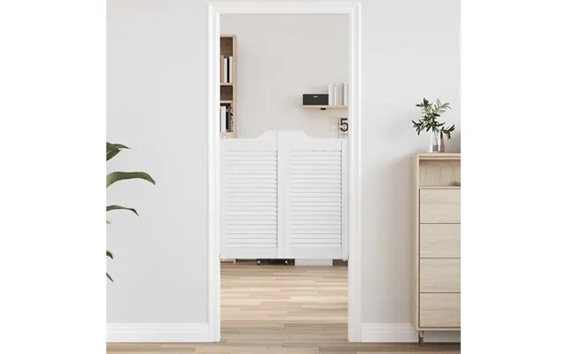 Svingdøre 2-par 80x80 Cm Lameldesign Hvid