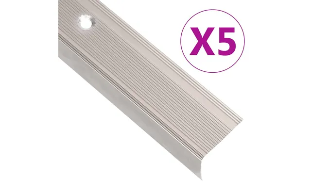Trappelister 5 Stk. L-facon 100 Cm Aluminium Champagnefarvet