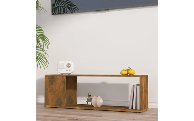 Tv-bord 100x24x32 Cm Konstrueret Træ Røget Egetræ