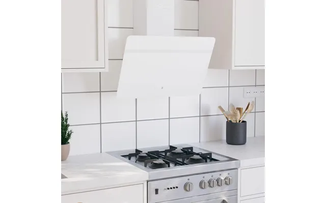Væghængt Emhætte 60 Cm Stål Og Hærdet Glas Hvid