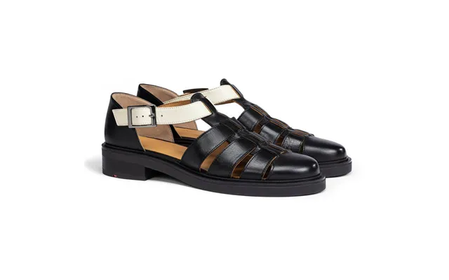 Lloyd 14-547-31 Dame Sandal Black White Str. 40,5
