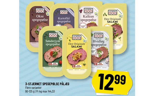 3-stjernet Spegepølse Pålæg product image