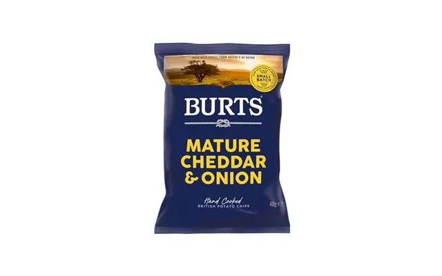 Burts Mature Cheddar And Onion Chips, 40 G - Obs Bedst Før 14