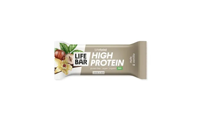 Lifebar Proteinbar Nødder Vanilje - Øko Og Glutenfri product image