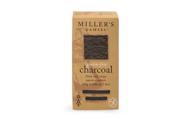 Miller's Damsel Glutenfri Charcoal Kiks - Obs Bedst Før 19.10