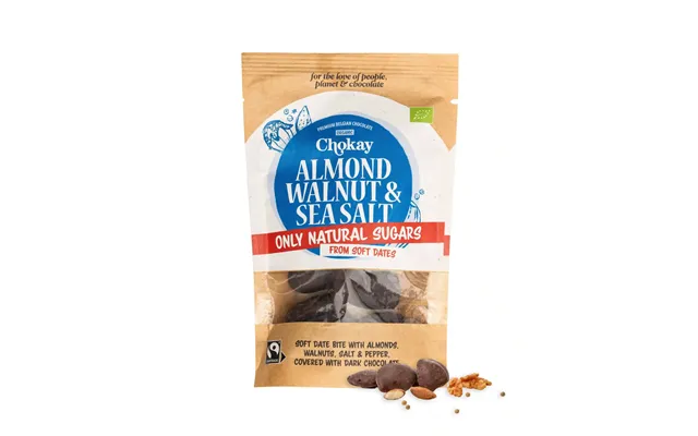 Snack Bite Almond Walnut And Sea Salt Økologisk Fair Trade - Obs Bedst Før 08-11-2025