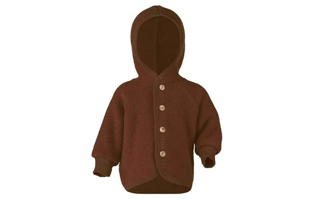 Engel Natur Baby Jakke - Uldfleece M. Hætte