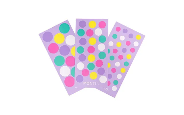 Montiico Vandfaste Stickers Til Madkasser Og Drikkedunke - Confetti